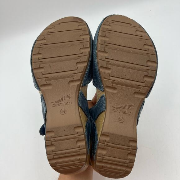 Dansko Tiffani Blue Leather Heeled Sandal - Picture 5 of 8